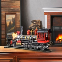 Vente flash : modèle de train américain Big Boy, locomotive à vapeur rétro, mini train en métal à vendre pour accessoires de photographie