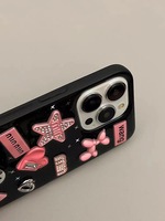 Coque pour iPhone 16 Plus, coque élégante avec paillettes 3D en forme d'étoile, fibre de carbone électro-plaquée, antichoc, coque de téléphone portable Apple 15 Pro Max