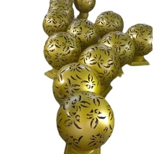 Stainless Steel Hollow Sphere <b>Landscape</b> Light Ball With Leaf Pattern Outdoor Decorative <b>Lighting</b> - Product Image 5