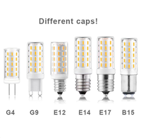 Ampoule LED B15/E14/E17/E12 pour usage domestique, en céramique+PC, AC 120/230V 5W, haute luminosité, remplacement de lampe halogène, lampe décorative, fabrication chinoise