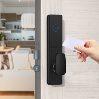 Cerradura de Puerta RFID de Aleación de Aluminio para Hotel, Precio de Fábrica, Lector de Cerradura Inteligente Integrado, Sistema de Tarjeta para Puerta de Madera con Llave de Tarjeta
