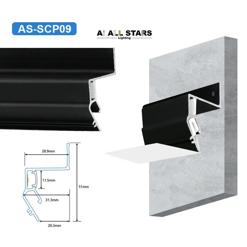 OEM ODM Stretch Decken Aluminium Profil Lieferant Luminous Stretch LED Beleuchtung Lampe Decke für Innen decke Wand dekoration