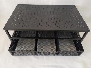 Tùy chỉnh kim loại máy tính xách tay máy in Monitor Riser lưu trữ đứng lưới máy tính bàn Organizer PC chủ với ngăn kéo và chủ bút - Product Image 6