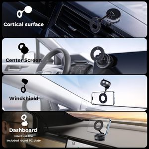 360 Degree <b>Rotation</b> Universal Vacuum Adsorption Suction Vacuum Cell Mobile Screen Bracket Car Magnetic Phone Holder - Product Image 3