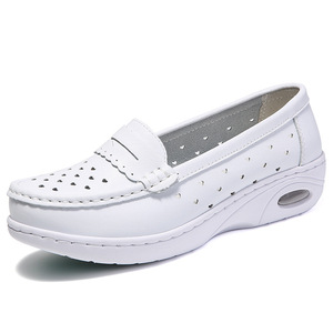 Chaussures de travail pour infirmières, style slip-on, semelle plateforme avec coussin d'air, confortables, antidérapantes, pour hôpital et milieu médical. - Product Image 6
