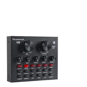 Como áudio PC-V8 new pro, placa de som profissional, interface de estúdio, gravação de áudio, <span class=keywords><strong>mixer</strong></span> de áudio - Product Image 1