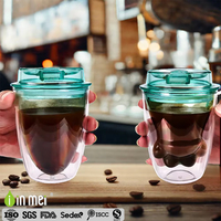 Gobelet à jus de 320ml Logo personnalisé Gobelet en plastique à double paroi en Tritan sans BPA Fabricant d'usine Boissons réutilisables avec paille