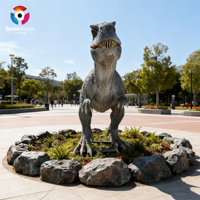 Model Dinosaurus Mekanik Animasi Tahan Air Kustom untuk Taman, Robot Dinosaurus Artifisial Realistis, Model Hewan Dinosaurus