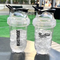 Blanc transparent nouveauté PP ou PC matériel 500ml protéine Shaker bouteille 18oz Capsule forme mélange Smoothie eau tasse