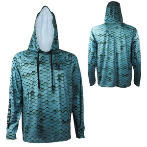 Sudadera con capucha de alta calidad de camuflaje negro al por mayor para camisas de pesca muestra gratuita disponible bajo MOQ proveedor de camisas de pesca - Product Image 4