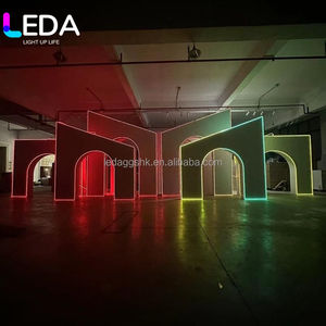 LEDA Simple Design Led Light <b>Backdrops</b> Arch White Acrylic Pvc <b>Backdrop</b> For Wedding Event Stage Light <b>Backdrop</b> - Product Image 6
