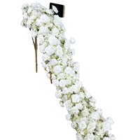 Fleurs artificielles en soie faites à la main, arrangement moderne pour chemin de table, décoration murale, arche, fond de table, Fête des Mères