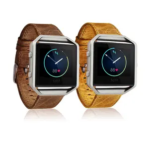 สายหนังสำหรับ Fitbit Blaze Watch,สายนาฬิกาสมาร์ทวอทช์สำหรับ Fitbit อะไหล่สายรัดข้อมือ