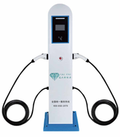 Station de recharge commerciale intelligente Tongxing 14 kW avec double connecteur Type 2 et RFID pour véhicules électriques, idéale pour les parkings