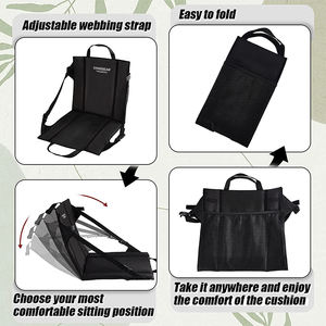 เก้าอี้พกพาสำหรับตั้งแคมป์ เดินป่า เบาะรองนั่งแบบพับได้ สะดวกสบาย กันความชื้น สำหรับสนามฟุตบอล - Product Image 4