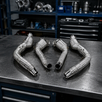 Downpipe léger sur mesure de haute qualité sans défaut pour Mercedes-Benz AMG W205 C63 4.0T en acier inoxydable à haut débit 200 cellules pour amélioration de puissance