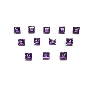 Gemas Vivaaz grado AAA 4mm amatista Africana Natural de alta calidad suelta cuadrada facetada corte piedra preciosa IGI certificado calibrado - Product Image 4