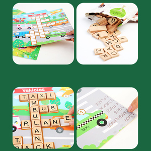 Di alta qualità CE CPC in legno di faggio lettera puzzle di ortografia parole bambini giocattolo educativo gioco di <span class=keywords><strong>cruciverba</strong></span> in legno - Product Image 6