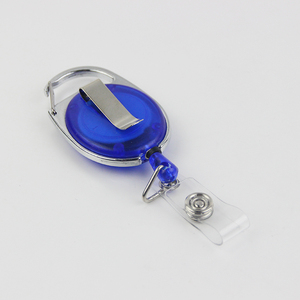 De forma Oval blanco sólido Color retráctil mosquetón insignia carrete - Product Image 3