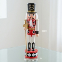 Ornements de Noël en gros, Casse-noisette soldat tambour de 30 cm, figurine de Noël pour bureau, décoration de table de fête, décoration festive pour la maison