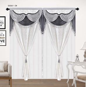 Rideaux de luxe en jacquard 100% polyester à occultation élevée, sur mesure, pour salon - Product Image 2