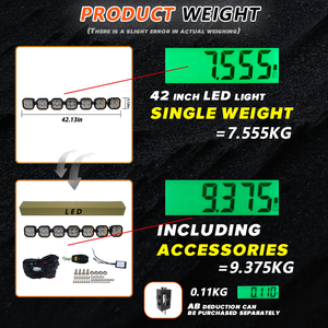 Barra de <span class=keywords><strong>Luz</strong></span> LED Modular Enlazable JOPOWER de 560W, 42 Pulgadas, <span class=keywords><strong>Luz</strong></span> Antiniebla Todoterreno con DRL para Vehículos 4x4 - Product Image 6