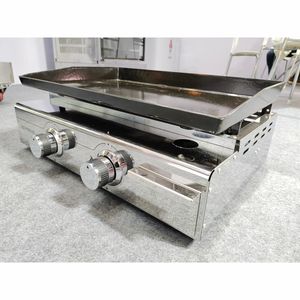 Gril à gaz professionnel pour barbecue à 3 brûleurs avec plaque chauffante latérale pour barbecue <span class=keywords><strong>Plancha</strong></span> pour fournitures d'hôtel et de restaurant - Product Image 2