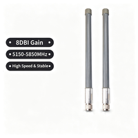 Antenne 5G en fibre de verre FRP durable, extérieure, étanche, omnidirectionnelle, à gain élevé 8dBi, 5150-5850 MHz, connecteur N mâle pour WiFi