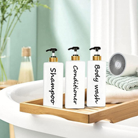 300ml 500ml 750ml bouteille de pompe à Lotion cosmétiques après-shampoing dégradable bouteille de lavage corporel bouteille d'emballage en plastique PET bouteille de shampooing