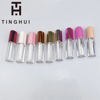 Emballage de rouge à lèvres Stock Beauty 3,5 g, tubes vides en forme de cœur rose, doré et jaune avec couvercle