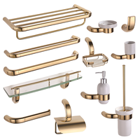 Ensemble d'accessoires de salle de bain de luxe en laiton doré PVD, accessoires de salle de bain de la série ODO-Y16