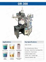 Machine d'impression par transfert thermique ORME pour le transfert d'images sur les surfaces des barils en plastique industriels