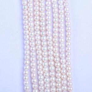 Perles d'eau douce naturelles blanches et roses de 5,5 à 6 mm en position régulière pour la fabrication de colliers et de bracelets en perles DIY, accessoires en gros - Product Image 3