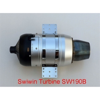 Moteur de turbine sans balais Swiwin SW190B 19 kg avec ECU de redémarrage automatique 32 bits et démarreur sans balais