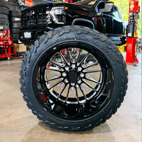Jantes de camion forgées sur mesure SL 28X16 22X14 30X16 24X12 Super Single Deep Concave Noir Mat avec 8X180 8X170 6X135 pour Ford F250