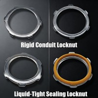 Écrou de serrage en acier zingué avec joint pour raccords de conduites électriques, étanchéité pour boîte de jonction