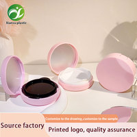 Boîte à cosmétiques de luxe rose haut de gamme 15g portable en plastique avec coussin d'air, vente directe d'usine