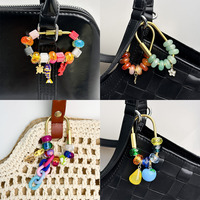 JS Luxe Geknoopte Sleutelhanger Charms Letter Fruit Cartoon Strik Hart Hanger Aangepaste Karabijnhaak Autosleutelring Ornament voor Tas Accessoire
