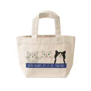Bolsa de Almuerzo de Diseño, Color Sólido, 100% Algodón, Gran Capacidad, Diseño con Personajes Lindos - Product Image 1
