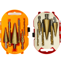 Juego de Brocas Escalonadas de Alta Resistencia, 6 Piezas, Vástago Hexagonal, Recubrimiento de Titanio, Acero de Alta Velocidad, Brocas de Varios Tamaños para Madera y Chapa Metálica