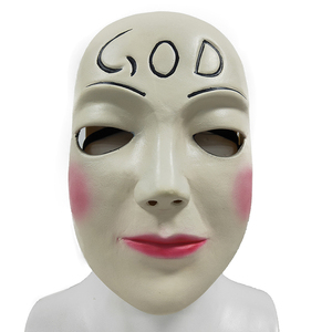 Máscara de Dios de alta calidad, accesorio de miedo de Halloween, máscara de fiesta de disfraces de Mardi Gras, máscara de <span class=keywords><strong>purga</strong></span> - Product Image 2