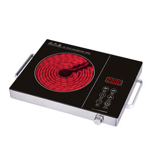 Cocina <span class=keywords><strong>Eléctrica</strong></span> de Cerámica de 2200W, Placa de Inducción de Alta Potencia, Cocina Inteligente con Temporizador, Horno de Calentamiento por Infrarrojos, 110V - Product Image 1