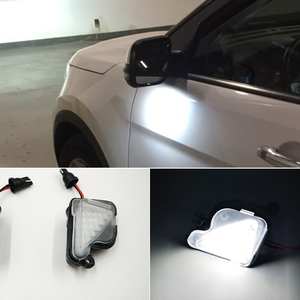 Projecteur de lumière pour miroir latéral, 2 pièces, lampe LED blanche pour voiture, 6000K, pour <span class=keywords><strong>Skoda</strong></span> <span class=keywords><strong>Octavia</strong></span> Mk2 Mk3 5E, Phase 2 2012 — 2019, 1Z, 2008-2019 - Product Image 2