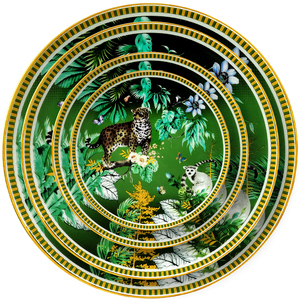 Ensemble d'assiettes en céramique, motif Jungle, tigre, Lemur, Catta, vaisselle en porcelaine, os coloré, nouveau Design, <span class=keywords><strong>2022</strong></span> - Product Image 1