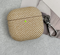 Étui pour écouteurs à motif à carreaux en relief rétro de protection élevée pour Airpods 6 couleurs Style accessoire antichoc