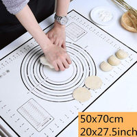 Tapis de pâtisserie en silicone antiadhésif, grand et épais, pour étaler la pâte, outils de cuisson et de pâtisserie, cuisine, antistatique, 1 par kit, durable