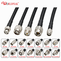 Câble coaxial RG214 à double blindage plaqué argent sur mesure avec connecteurs RF multiples N UHF 7/16 DIN assemblés