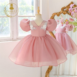 Vestido Floral Tipo Smock para Niñas, Ropa Formal para Fiestas, Vestido de Flores para Bebés, Vestidos de Cumpleaños para Niñas, Vestidos de Lujo para Niñas Pequeñas - Product Image 3