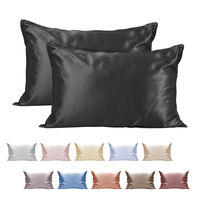 Vente en gros 6A 100% taie d'oreiller en pure soie 22 Momme motif solide avec fermeture éclair boîte personnalisée pour la maison hôtel hôpital utilisation