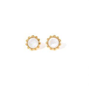 Boucles d'oreilles tendance en acier inoxydable 316L avec placage or PVD, durables et résistantes - Product Image 2